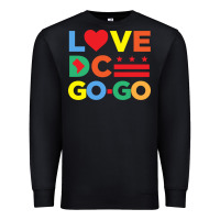 Black love dc gogo Premium Sweatshirt - artisFamous