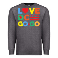 Charcoal Heather love dc gogo Premium Sweatshirt - artisFamous