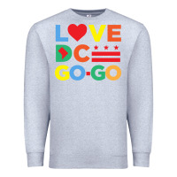 Heather Grey love dc gogo Premium Sweatshirt - artisFamous