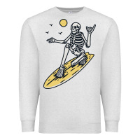Oatmeal Heather Surfing Premium Sweatshirt - artisFamous