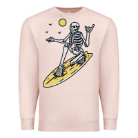 Pale Pink Surfing Premium Sweatshirt - artisFamous