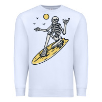 White Surfing Premium Sweatshirt - artisFamous