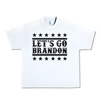 White let's go brandon black Urban Heavy Tee - Jasminsmagicworld