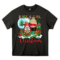 Asphalt just a girl who loves christmas Heavy Core Tee - CowGirlArtShop