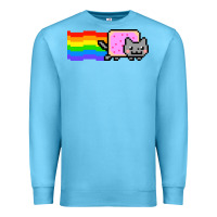 Ocean Blue Nyan Cat Premium Sweatshirt - artisFamous