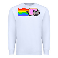 White Nyan Cat Premium Sweatshirt - artisFamous