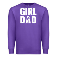Purple Girl Dad Premium Sweatshirt - artisFamous