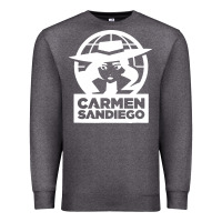 Charcoal Heather carmen sandiego Premium Sweatshirt - artisFamous