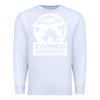 White carmen sandiego Premium Sweatshirt - artisFamous