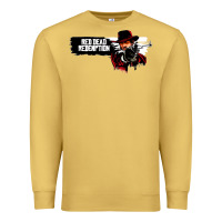 Antique Gold Red Dead Redemption 2 Red Moon Cowboy Premium Sweatshirt - artisFamous