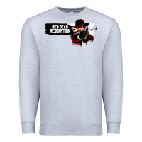 Heather Grey Red Dead Redemption 2 Red Moon Cowboy Premium Sweatshirt - artisFamous