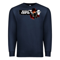 Navy Red Dead Redemption 2 Red Moon Cowboy Premium Sweatshirt - artisFamous