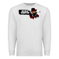 Oatmeal Heather Red Dead Redemption 2 Red Moon Cowboy Premium Sweatshirt - artisFamous