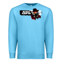 Ocean Blue Red Dead Redemption 2 Red Moon Cowboy Premium Sweatshirt - artisFamous