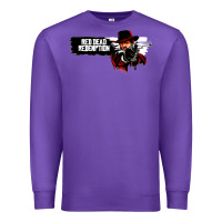 Purple Red Dead Redemption 2 Red Moon Cowboy Premium Sweatshirt - artisFamous