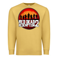 Antique Gold Red Dead Redemption 2 Red Moon Cowboy Premium Sweatshirt - artisFamous
