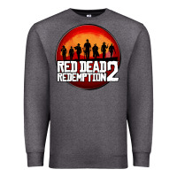 Charcoal Heather Red Dead Redemption 2 Red Moon Cowboy Premium Sweatshirt - artisFamous