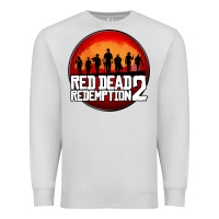 Dove Grey Red Dead Redemption 2 Red Moon Cowboy Premium Sweatshirt - artisFamous