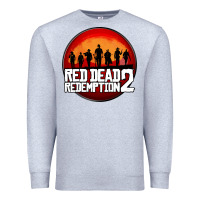 Heather Grey Red Dead Redemption 2 Red Moon Cowboy Premium Sweatshirt - artisFamous