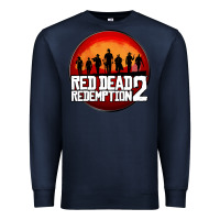 Navy Red Dead Redemption 2 Red Moon Cowboy Premium Sweatshirt - artisFamous