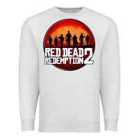 Oatmeal Heather Red Dead Redemption 2 Red Moon Cowboy Premium Sweatshirt - artisFamous