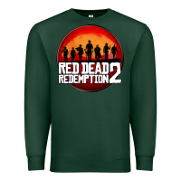 Sports Green Red Dead Redemption 2 Red Moon Cowboy Premium Sweatshirt - artisFamous
