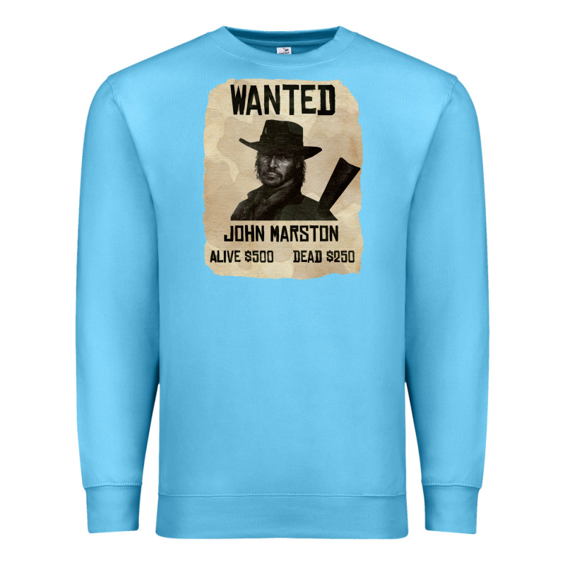 Red Dead Redemption 2 Red Moon Cowboy Wanted John Marston Premium Sweatshirt by artisFamous | Teevron