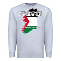 Heather Grey irish palestinian solidarity Premium Sweatshirt - artisFamous