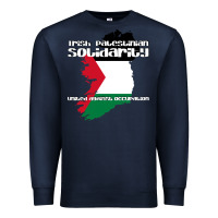 Navy irish palestinian solidarity Premium Sweatshirt - artisFamous