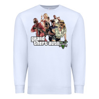 White Grand Theft Auto Premium Sweatshirt - artisFamous