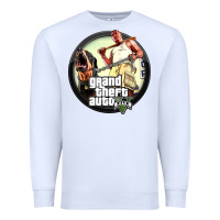 White Grand Theft Auto Premium Sweatshirt - artisFamous