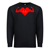 Black Healthy Heart Premium Sweatshirt - artisFamous
