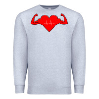 Heather Grey Healthy Heart Premium Sweatshirt - artisFamous