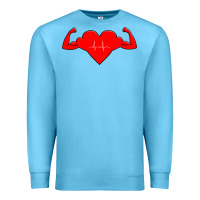 Ocean Blue Healthy Heart Premium Sweatshirt - artisFamous
