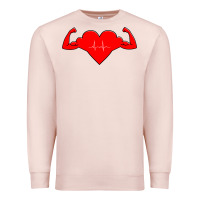 Pale Pink Healthy Heart Premium Sweatshirt - artisFamous