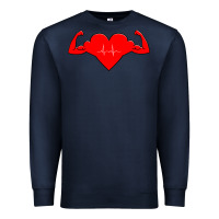 Navy Healthy Heart Premium Sweatshirt - artisFamous