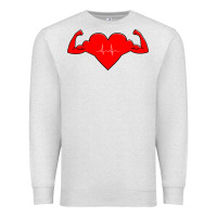 Oatmeal Heather Healthy Heart Premium Sweatshirt - artisFamous