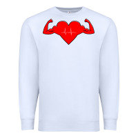 White Healthy Heart Premium Sweatshirt - artisFamous