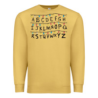 Antique Gold Stranger Lights Alphabet Premium Sweatshirt - artisFamous