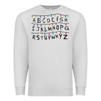 Dove Grey Stranger Lights Alphabet Premium Sweatshirt - artisFamous