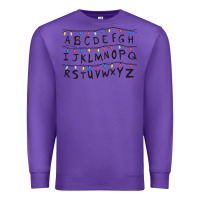 Purple Stranger Lights Alphabet Premium Sweatshirt - artisFamous