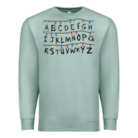 Seafoam Stranger Lights Alphabet Premium Sweatshirt - artisFamous