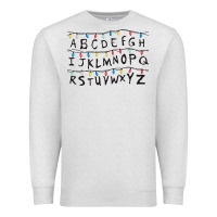 Oatmeal Heather Stranger Lights Alphabet Premium Sweatshirt - artisFamous