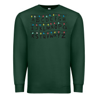Sports Green Stranger Lights Alphabet Premium Sweatshirt - artisFamous