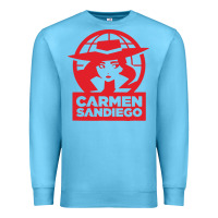Ocean Blue carmen sandiego Premium Sweatshirt - artisFamous