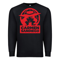 Black carmen sandiego Premium Sweatshirt - artisFamous
