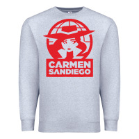 Heather Grey carmen sandiego Premium Sweatshirt - artisFamous