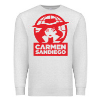 Oatmeal Heather carmen sandiego Premium Sweatshirt - artisFamous