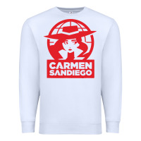 White carmen sandiego Premium Sweatshirt - artisFamous