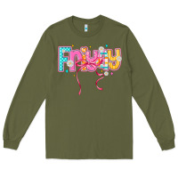 Army Green friyay Long Sleeve Tee - CowhideDigitalArt